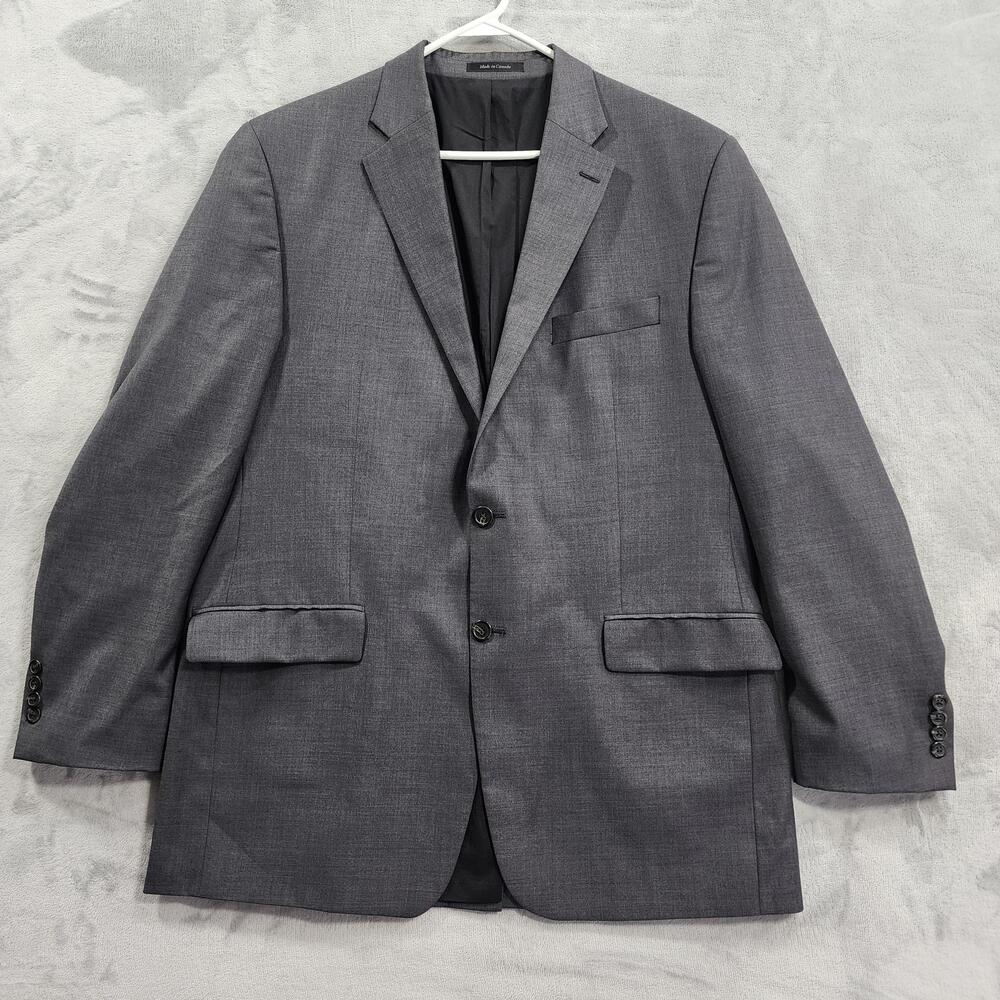 Lauren Ralph Lauren Suit Jacket Mens 44 Long Gray Wool 2 Button Blazer Canada
